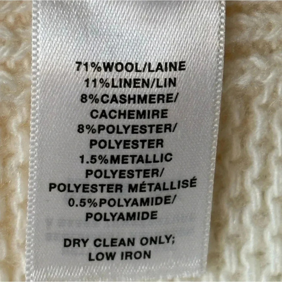 Lafayette 148 Metallic Striped Wide Crewneck Wool Cashmere Sweater Size M‎ - Picture 10 of 10